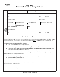 Document preview: Form NJ-1080E Election to Participate in a Composite Return - New Jersey