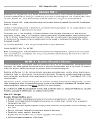 Instructions for Form NJ-1041 New Jersey Income Tax Fiduciary Return - New Jersey, Page 17