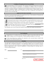 Form 636 Certificate of Conversion of a Limited Liability Company Converting to a Corporation - Texas, Page 2
