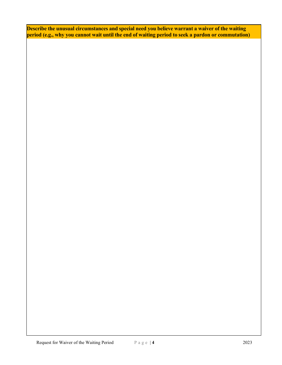 Request for Waiver of the Waiting Period - Minnesota, Page 4