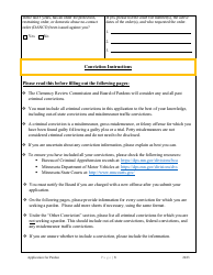 Application for Pardon - Minnesota, Page 3