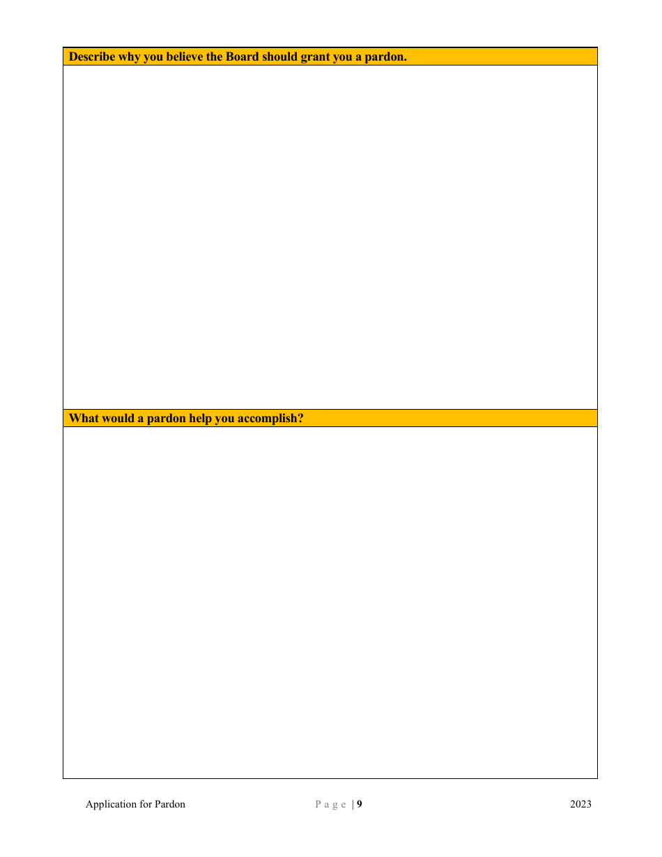 Application for Pardon - Minnesota, Page 9