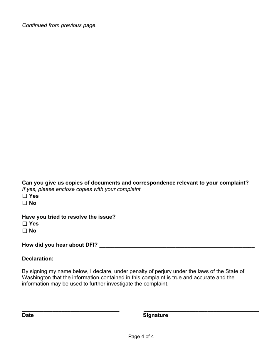Money Transmitter, Currency Exchanger, or Virtual Currency Complaint - Washington, Page 4