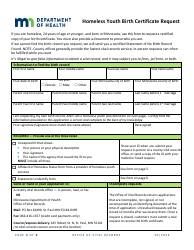 Homeless Youth Birth Certificate Request - Minnesota, Page 3