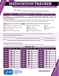 Document preview: Form CS345844-A Medication Tracker - 4 Months of Daily Rifampin (4r) for Latent Tuberculosis (Tb) Infection