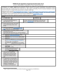 Spdes Permit Application Supplemental Information Form - New York