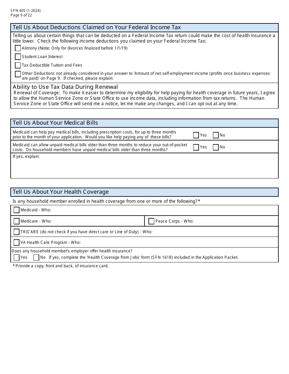 Form SFN405 Application for Assistance - North Dakota, Page 11