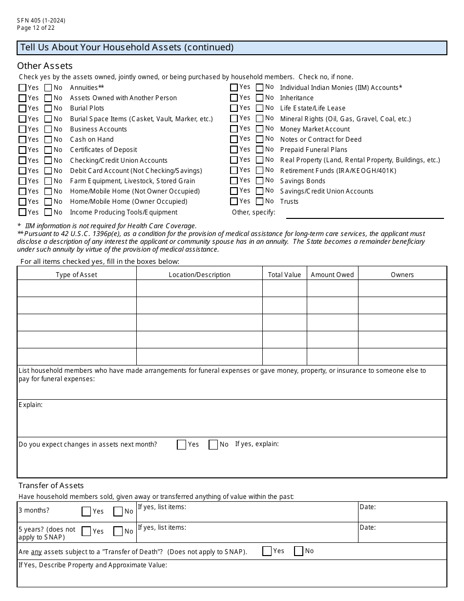 Form SFN405 Application for Assistance - North Dakota, Page 14