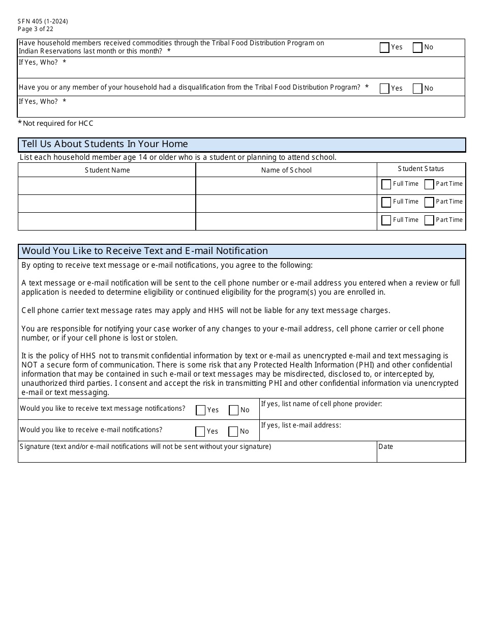 Form SFN405 Application for Assistance - North Dakota, Page 5
