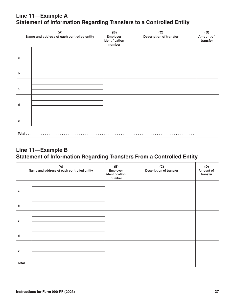 Instructions for IRS Form 990-PF Return of Private Foundation or Section 4947(A)(1) Nonexempt Charitable Trust Treated as a Private Foundation, Page 27