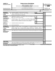 Document preview: IRS Formulario 1040-NR(SP) Anexo A Deducciones Detalladas (Spanish), 2023