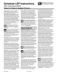 Instructions for Schedule LEP Request for Change in Language Preference