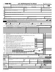 Document preview: IRS Form 1040-SS U.S. Self-employment Tax Return (Including the Additional Child Tax Credit for Bona Fide Residents of Puerto Rico), 2023