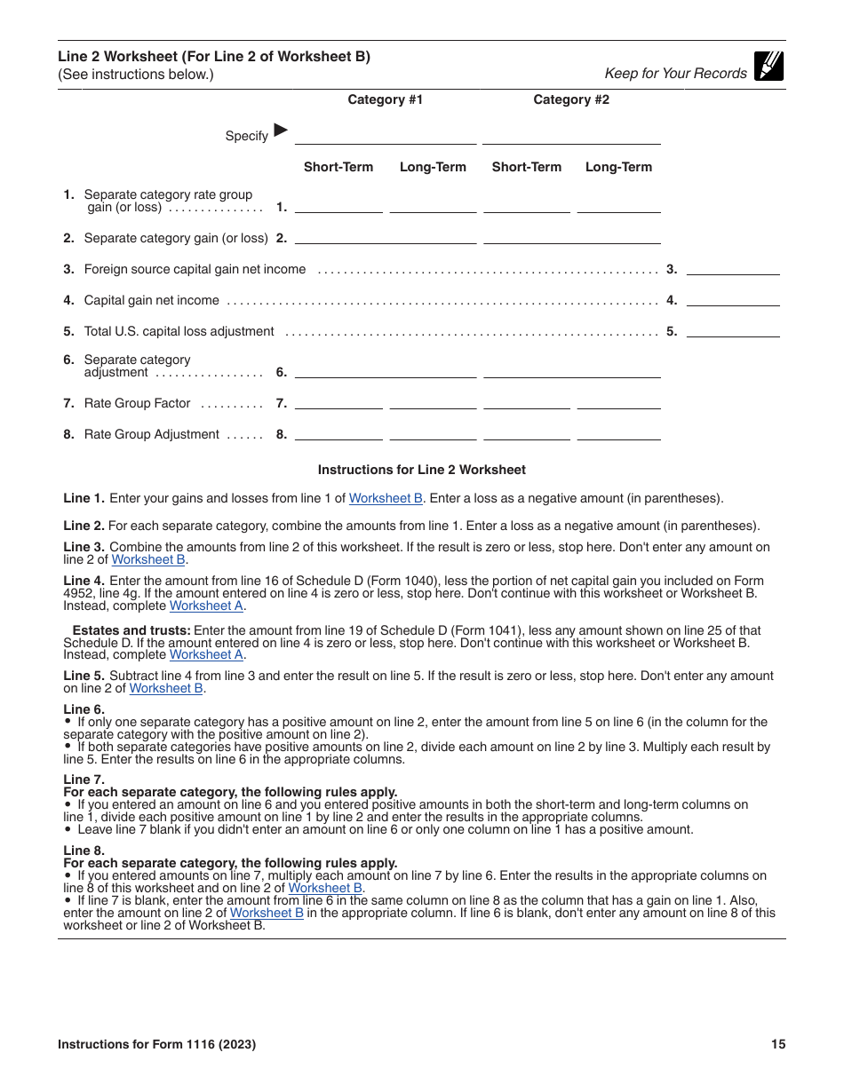 Instructions for IRS Form 1116 Foreign Tax Credit (Individual, Estate, or Trust), Page 15