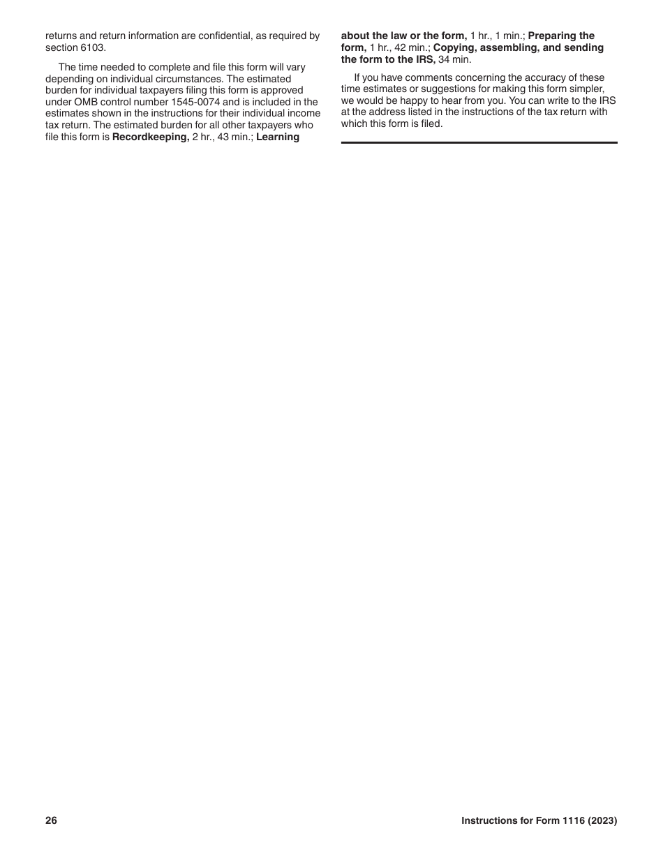 Instructions for IRS Form 1116 Foreign Tax Credit (Individual, Estate, or Trust), Page 26