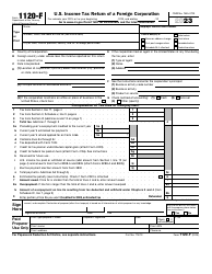 Document preview: IRS Form 1120-F U.S. Income Tax Return of a Foreign Corporation, 2023