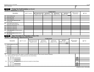 IRS Form 1120-S Schedule K-2 Shareholders&#039; Pro Rata Share Items - International, Page 5