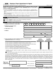IRS Form 2678 Employer/Payer Appointment of Agent