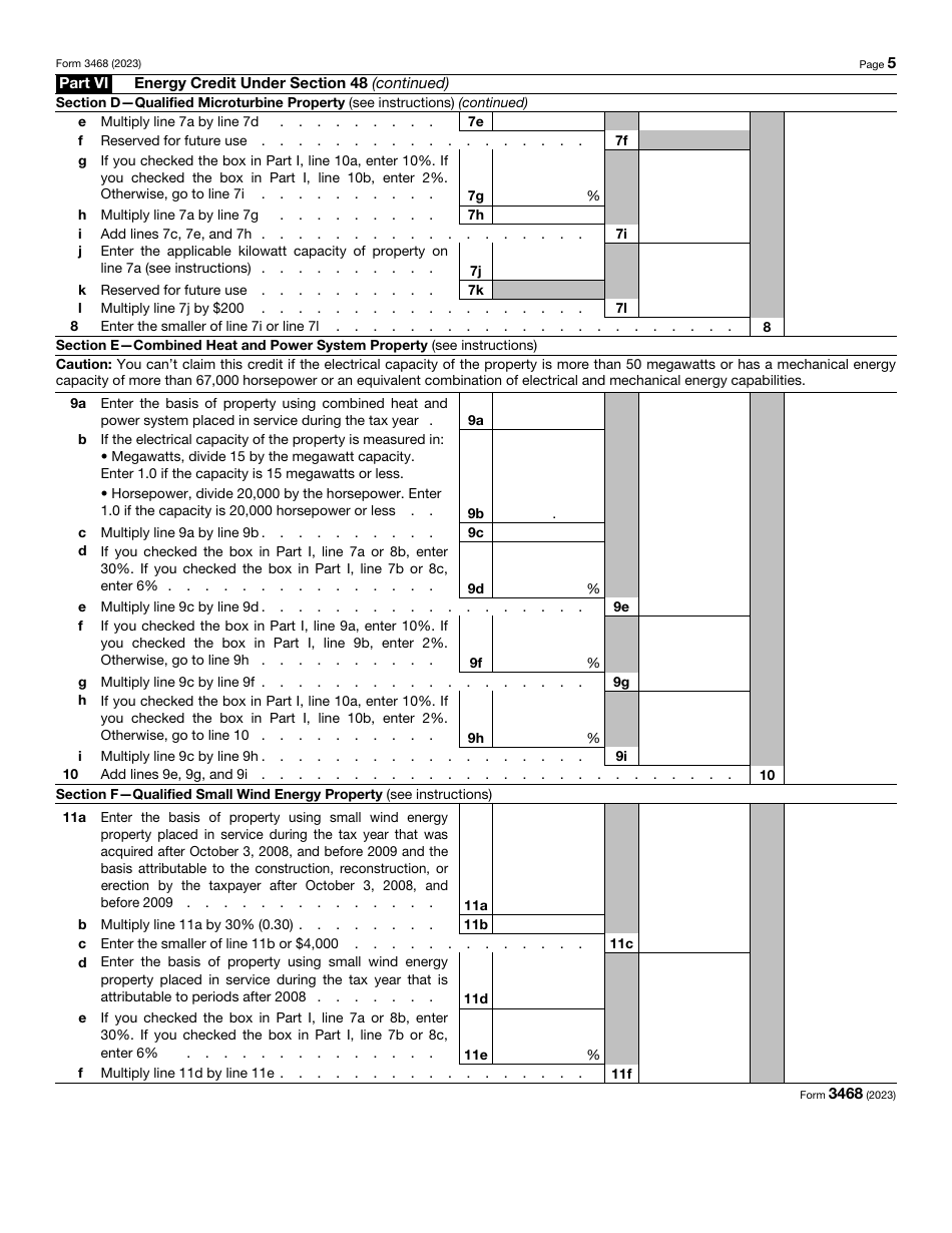 IRS Form 3468 Investment Credit, Page 5