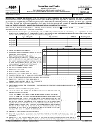 Document preview: IRS Form 4684 Casualties and Thefts, 2023