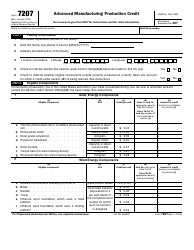 Document preview: IRS Form 7207 Advanced Manufacturing Production Credit