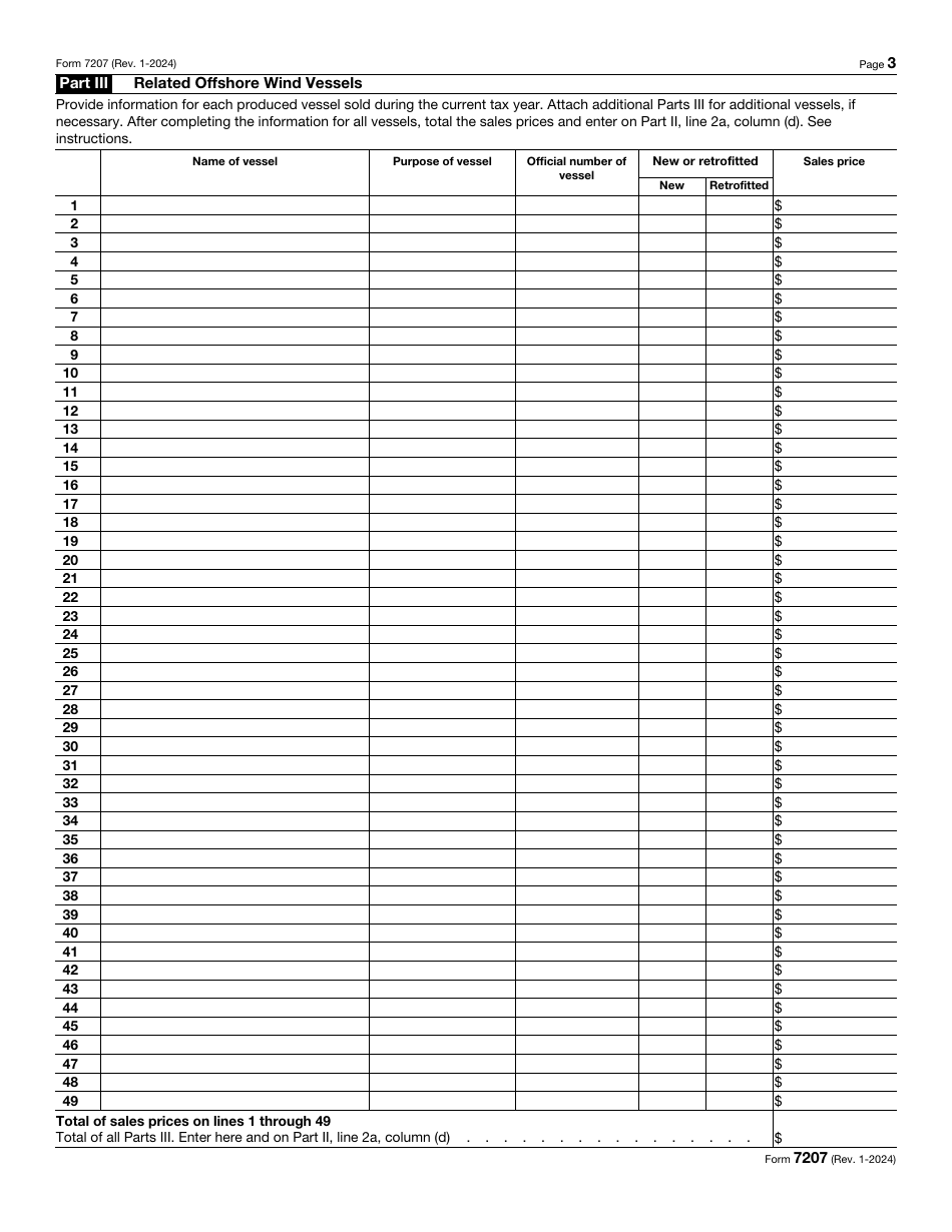IRS Form 7207 Download Fillable PDF or Fill Online Advanced Manufacturing Production Credit