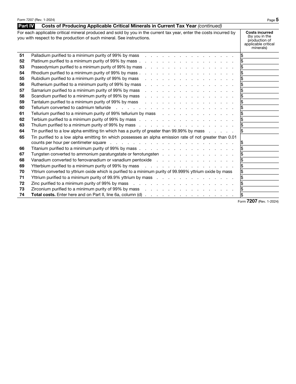 IRS Form 7207 Download Fillable PDF or Fill Online Advanced