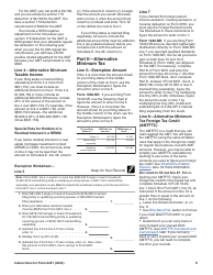 Instructions for IRS Form 6251 Alternative Minimum Tax - Individuals, Page 9