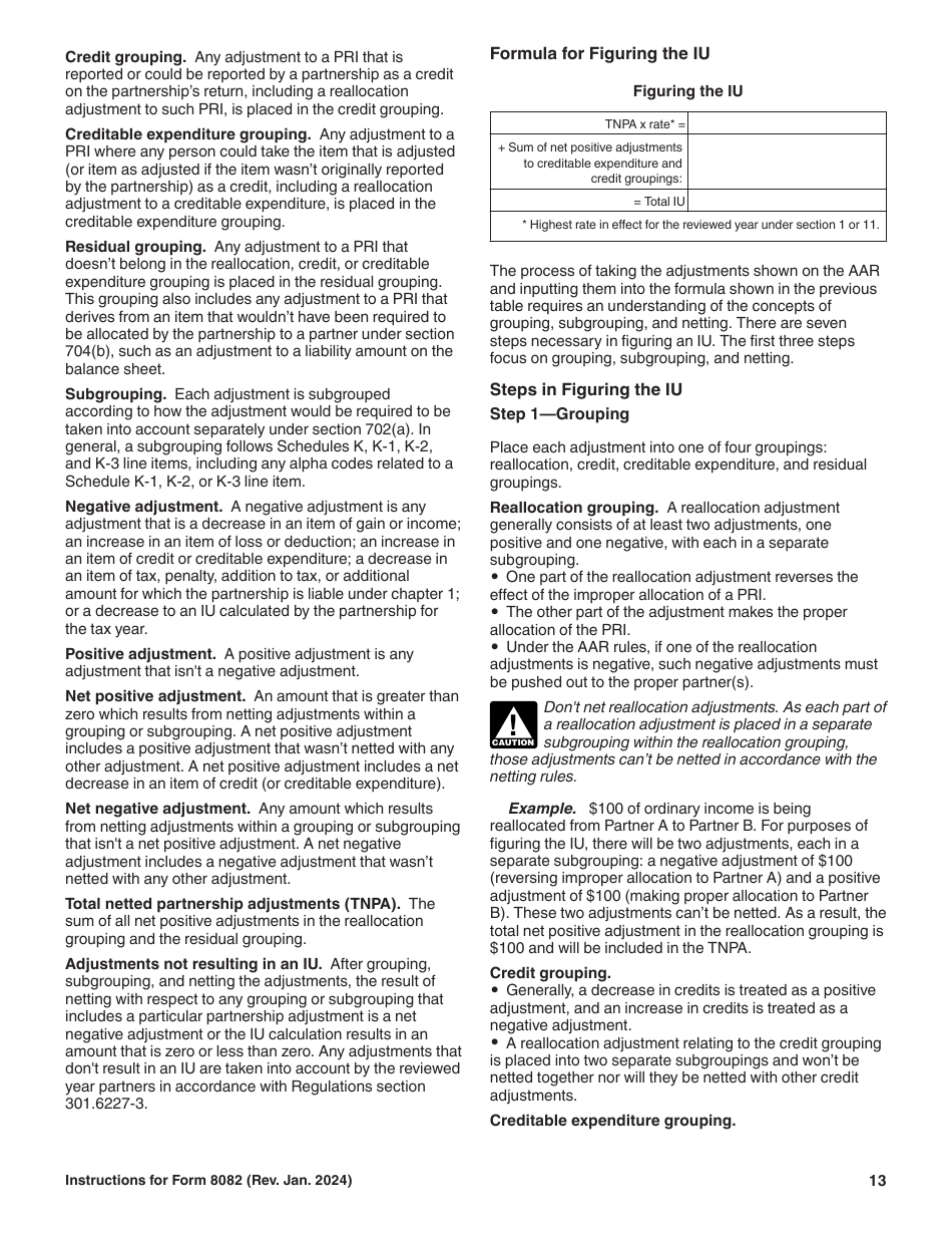 Download Instructions for IRS Form 8082 Notice of Inconsistent ...