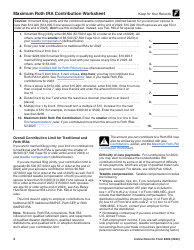 Instructions for IRS Form 8606 Nondeductible Iras, Page 4