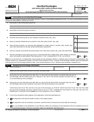 IRS Form 8824 Like-Kind Exchanges (And Section 1043 Conflict-Of-Interest Sales)