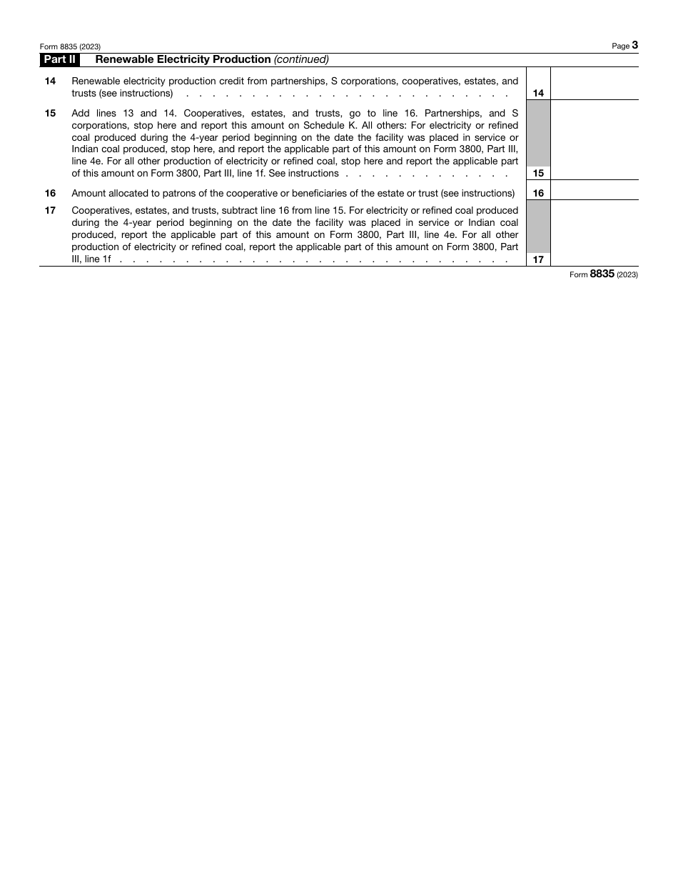 IRS Form 8835 Renewable Electricity Production Credit, Page 3