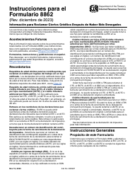 Document preview: Instrucciones para IRS Formulario 8862 (SP) Informacion Para Reclamar Ciertos Creditos Despues De Haber Sido Denegados (Spanish)