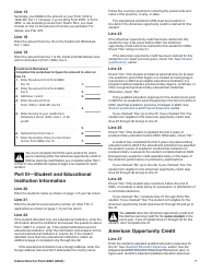 Instructions for IRS Form 8863 Education Credits (American Opportunity and Lifetime Learning Credits), Page 7
