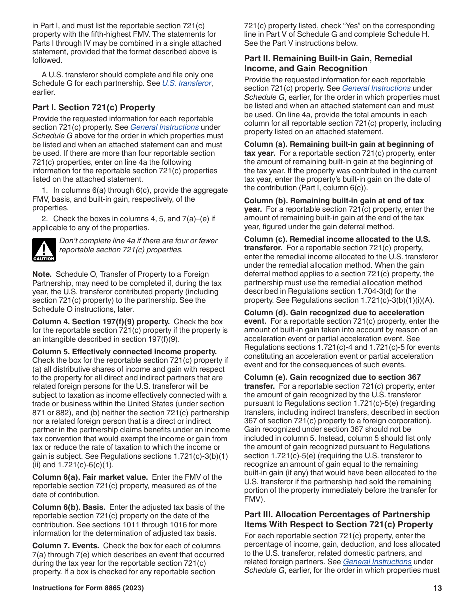 Instructions for IRS Form 8865 Return of U.S. Persons With Respect to Certain Foreign Partnerships, Page 13
