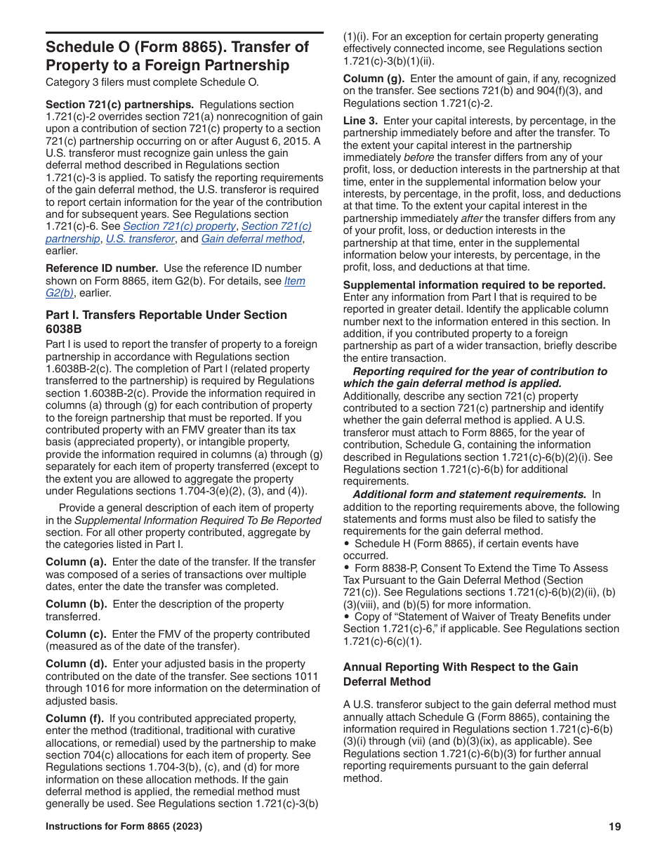 Instructions for IRS Form 8865 Return of U.S. Persons With Respect to Certain Foreign Partnerships, Page 19