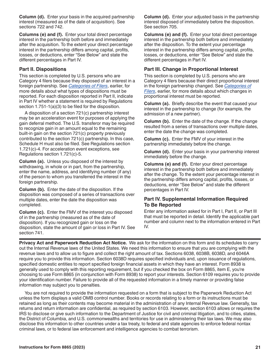 Instructions for IRS Form 8865 Return of U.S. Persons With Respect to Certain Foreign Partnerships, Page 21