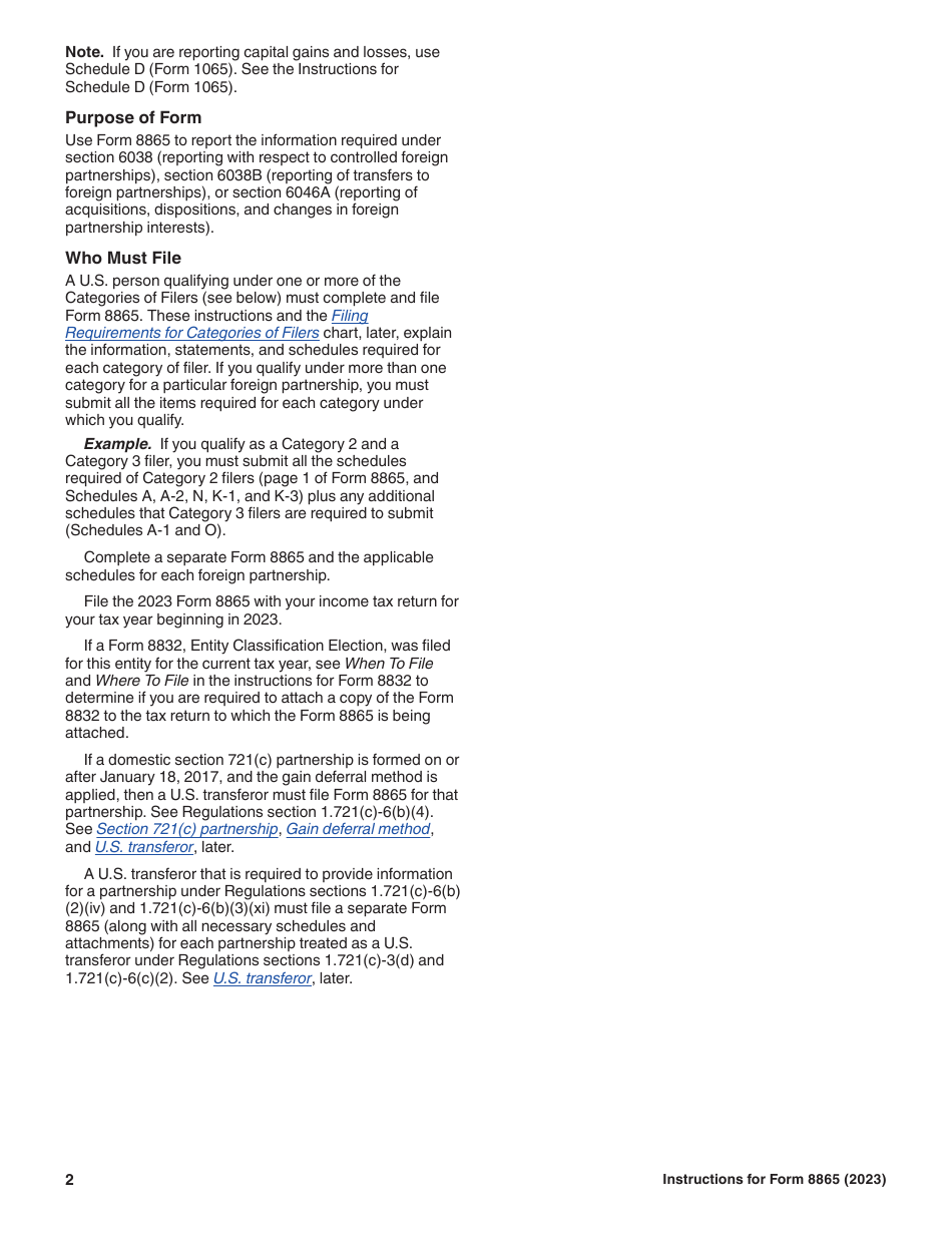 Instructions for IRS Form 8865 Return of U.S. Persons With Respect to Certain Foreign Partnerships, Page 2