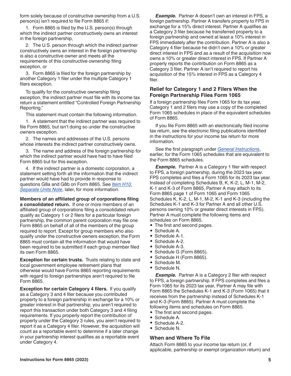 Instructions for IRS Form 8865 Return of U.S. Persons With Respect to Certain Foreign Partnerships, Page 5