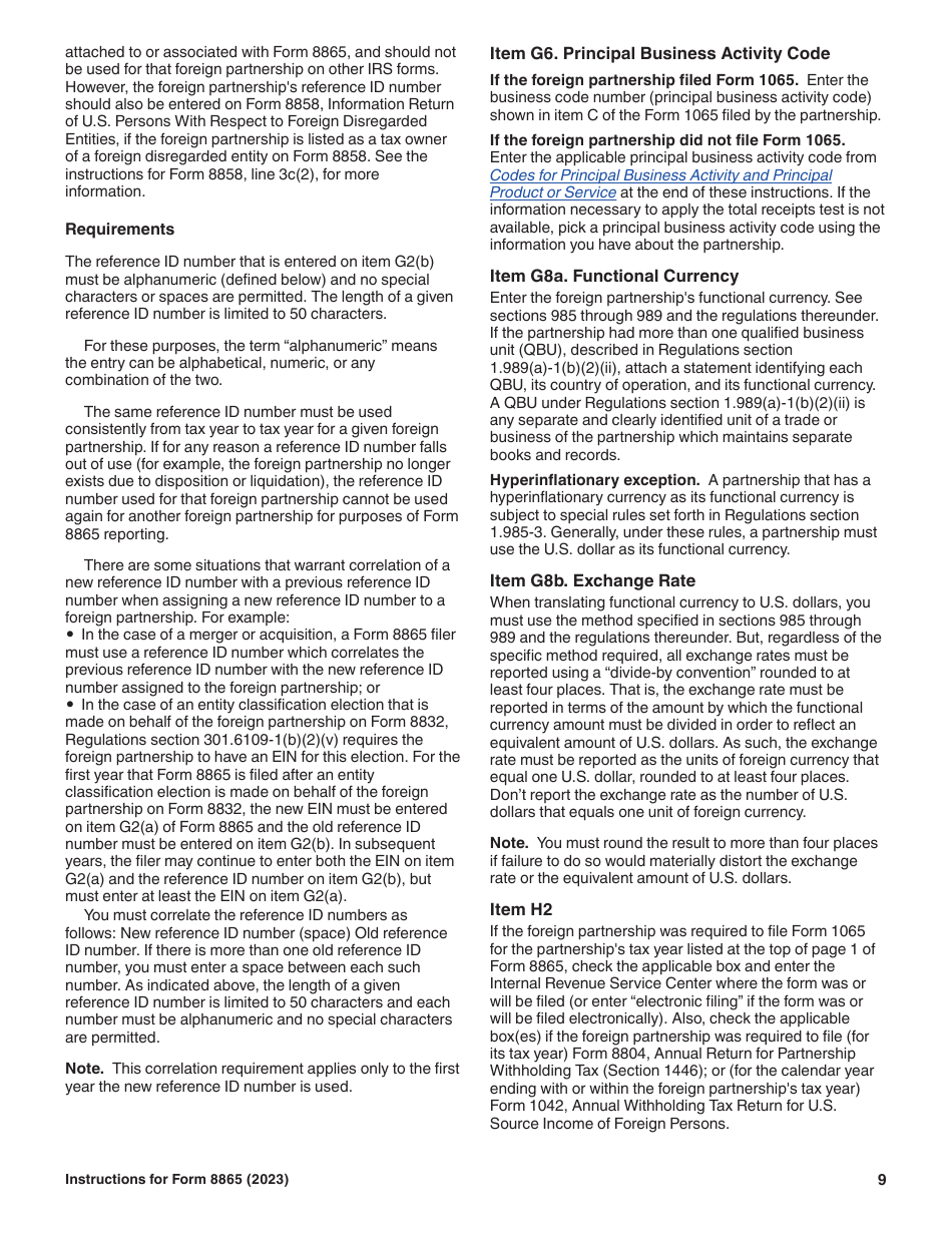 Instructions for IRS Form 8865 Return of U.S. Persons With Respect to Certain Foreign Partnerships, Page 9