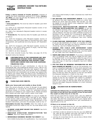 Maryland Form 502X (COM/RAD019) Amended Tax Return - Maryland, Page 8