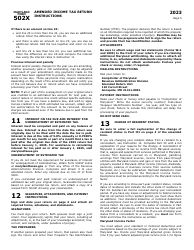 Maryland Form 502X (COM/RAD019) Amended Tax Return - Maryland, Page 9