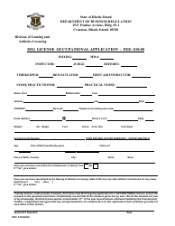 License Occupational Application - Rhode Island