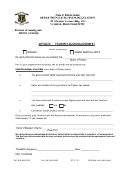 Document preview: Trainer Affidavit - Rhode Island