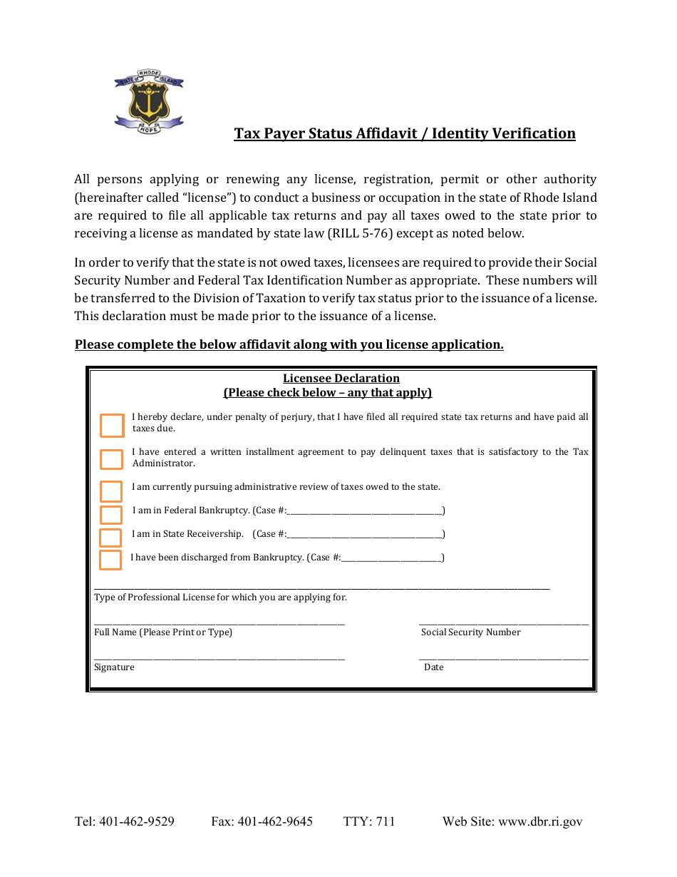 Athlete License Application - Rhode Island, Page 3