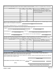 Form DS-5507 Affidavit of Physical Presence or Residence, Parentage, and Support, Page 3