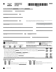 Maryland Form 505X (COM/RAD022A) Nonresident Amended Tax Return - Maryland
