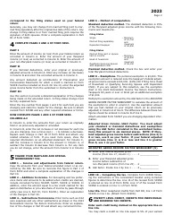 Maryland Form 505X (COM/RAD022A) Nonresident Amended Tax Return - Maryland, Page 6