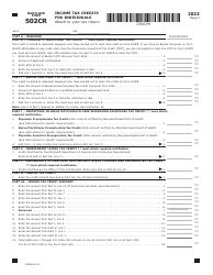 Maryland Form 502CR (COM/RAD-012) Income Tax Credits for Individuals - Maryland, Page 3