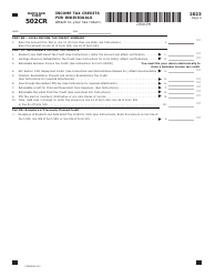 Maryland Form 502CR (COM/RAD-012) Income Tax Credits for Individuals - Maryland, Page 4